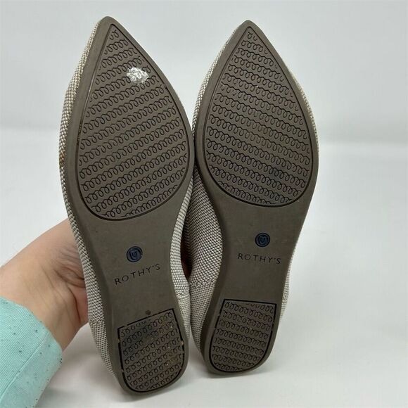 Rothy's The Point Light Gray Ballet Flats Size 6 Casual Shoes **NO INSOLES** - Picture 10 of 12